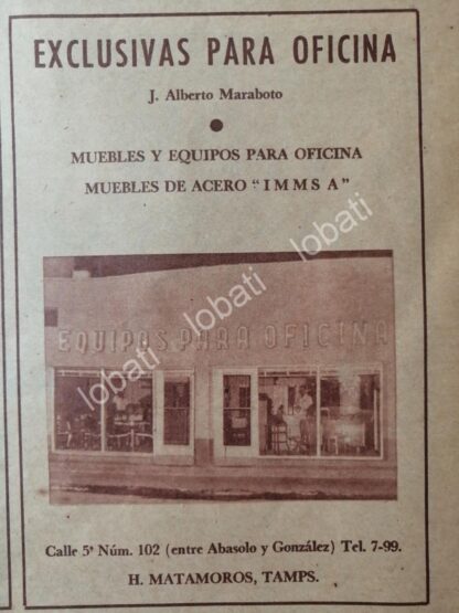 CARTEL ANTIGUO ORIGINAL DE 9 PUBLICIDADES ANTIGUAS DE MATAMOROS 1955 - Image 10