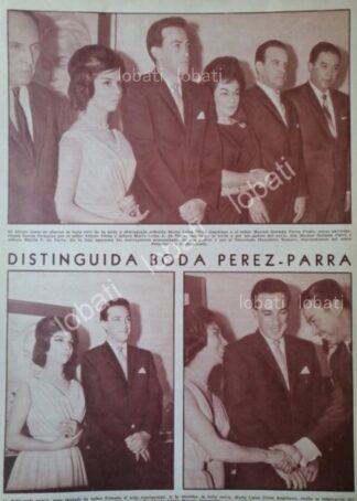CARTEL ANTIGUO ORIGINAL DE BODA. MANUEL GERMAN PARRA PRADO 1962