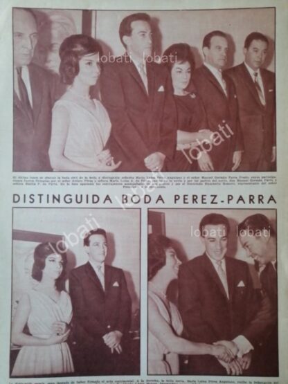 CARTEL ANTIGUO ORIGINAL DE BODA. MANUEL GERMAN PARRA PRADO 1962