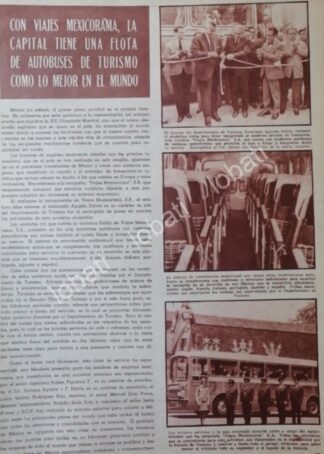 CARTEL ANTIGUO ORIGINAL DE INAUGURAN EMPRESA VIAJES MEXICORAMA S.A 1968