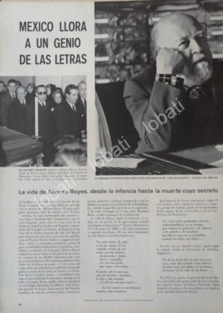 CARTEL ANTIGUO ORIGINAL DE MUERE ALFONSO REYES 1959