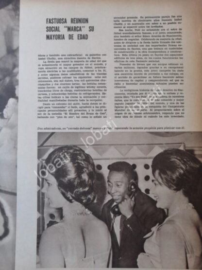 CARTEL ANTIGUO ORIGINAL DE EL FUTBOLISTA PELE, SU VIDA 1950s - Image 2