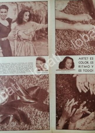 CARTEL ANTIGUO ORIGINAL DE DOLORES Y OTRAS ACTRICES 1957