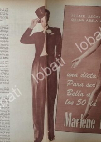 CARTEL ANTIGUO ORIGINAL DE MARILYN MONROE Y MARLENE DIETRICH 1956