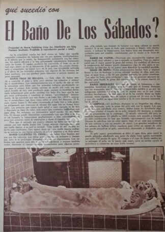 CARTEL ANTIGUO ORIGINAL DE MARILYN MONROE BAÑANDOSE 1957