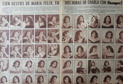 CARTEL ANTIGUO ORIGINAL DE 100 GESTOS DE MARIA FELIX 1956 - Image 6