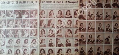 CARTEL ANTIGUO ORIGINAL DE 100 GESTOS DE MARIA FELIX 1956