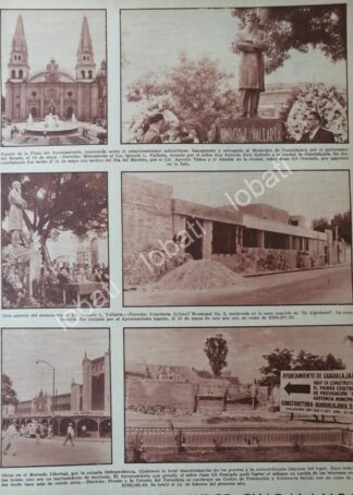 CARTEL ANTIGUO ORIGINAL DE LUGARES DE GUADALAJARA 1957