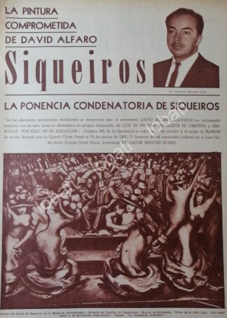 CARTEL ANTIGUO ORIGINAL DE SOBRE ENCARCELAMIENTO DE ALFARO SIQUEIROS