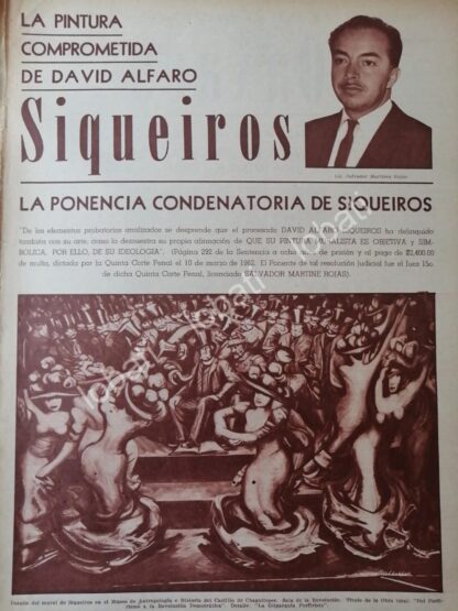 CARTEL ANTIGUO ORIGINAL DE SOBRE ENCARCELAMIENTO DE ALFARO SIQUEIROS