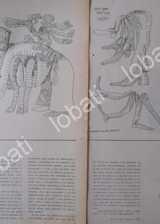 CARTEL ANTIGUO ORIGINAL DE NOTA Y DIBUJOS DE JOSE LUIS CUEVAS, 1968