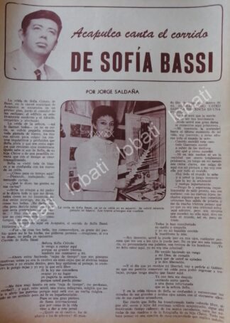 CARTEL ANTIGUO ORIGINAL DE . SOFIA BASSI EN LA CARCEL. 1972