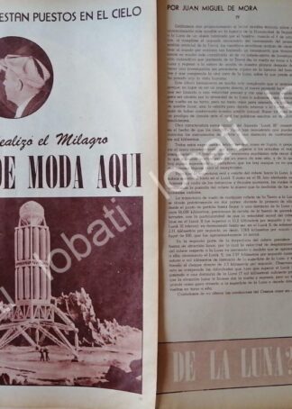 CARTEL ANTIGUO ORIGINAL DE ZONDA LANIK 3 RUSO EN LA LUNA 1959