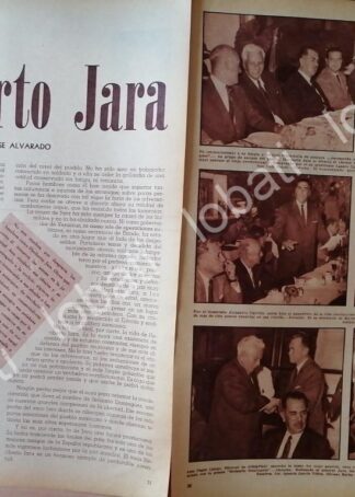 CARTEL ANTIGUO ORIGINAL DE HERIBERTO JARA RECIBE MEDALLA B.D