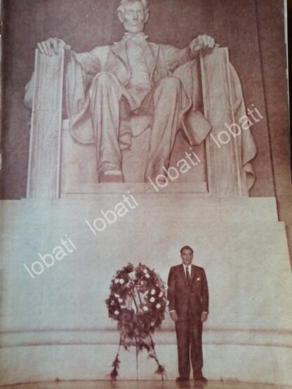 CARTEL ANTIGUO ORIGINAL DE . LOPEZ MATEOS EN U.S.A 1959 - Image 3