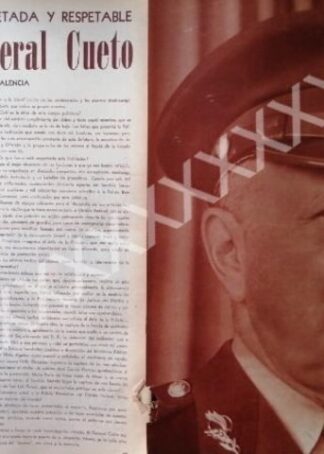 CARTEL ANTIGUO ORIGINAL DE . GENERAL. LUIS CUETO RAMIREZ 1959