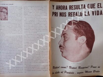 CARTEL ANTIGUO ORIGINAL DE ANTONIO ORTIZ MENA BRITO