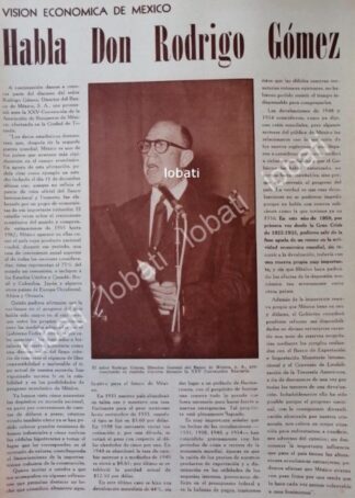 CARTEL ANTIGUO ORIGINAL DE DISCURSO DE RODRIGO GOMEZ 1959