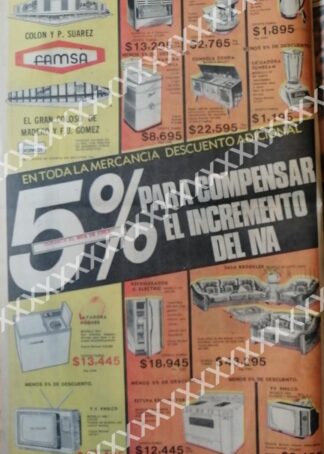 CARTEL ANTIGUO ORIGINAL DE MUEBLERIAS FAMSA 1983 MONTERREY