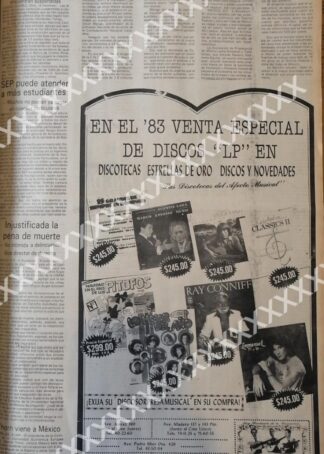 CARTEL ANTIGUO ORIGINAL DE DISCOTECAS ESTRELLAS DE ORO 1983 2