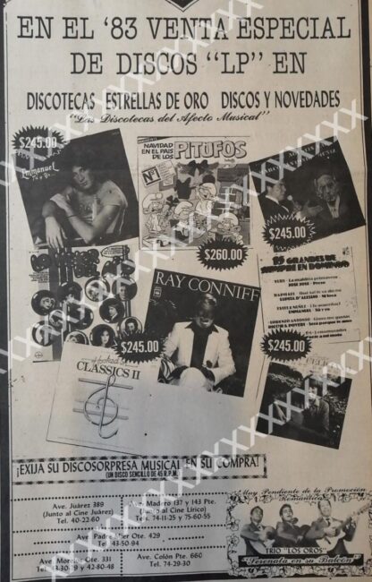 CARTEL ANTIGUO ORIGINAL DE DISCOTECAS ESTRELLAS DE ORO 1983 3 - Image 2