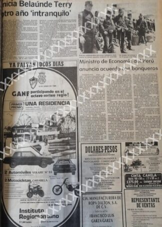 CARTEL ANTIGUO ORIGINAL DE . SORTEO INSTITUTO REGIOMONTANO 1983