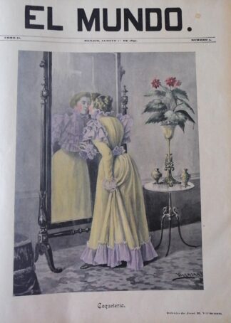 PORTADA ANTIGUA ORIGINAL  1897 DE JOSE Ma VILLASANA. COQUETERIA