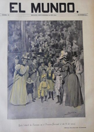 PORTADA ANTIGUA ORIGINAL  1897 DE JOSE Ma. VILLASANA/ FRONTON D.F