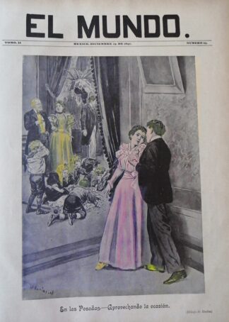 PORTADA ANTIGUA ORIGINAL  DE JULIO RUELAS 1897 . POSADA