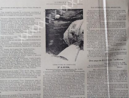 PROFETICO AFICHE ANTIGUO 1896 GUERRAS EN EL ESPACIO - Image 2