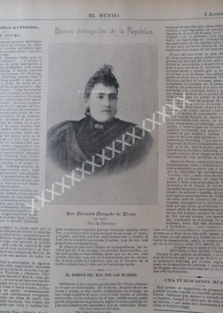 CARTEL ANTIGUO. MANUELA MORGADO JIMENEZ 1896 TEPIC