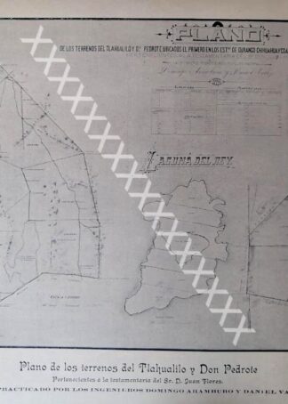 MAPA ANTIGUO DE TLAHUALILO Y DON PEDROTE 1896