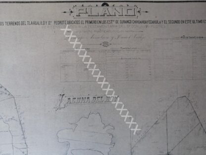 MAPA ANTIGUO DE TLAHUALILO Y DON PEDROTE 1896 - Image 2