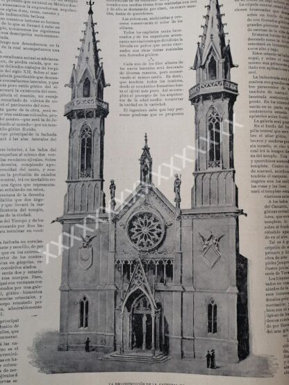 CARTEL ANTIGUO. RECONSTRUYEN CATEDRAL DE JALAPA 1896 - Image 2
