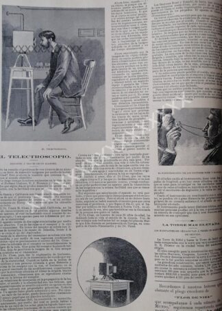 CARTEL ANTIGUO. EL TELECTROSCOPIO. (TELEVISION) 1896