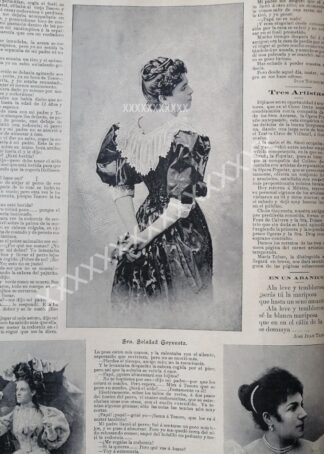 CARTEL ANTIGUO. SOLEDAD GOYZUETA Y OTRAS 1896 FEP