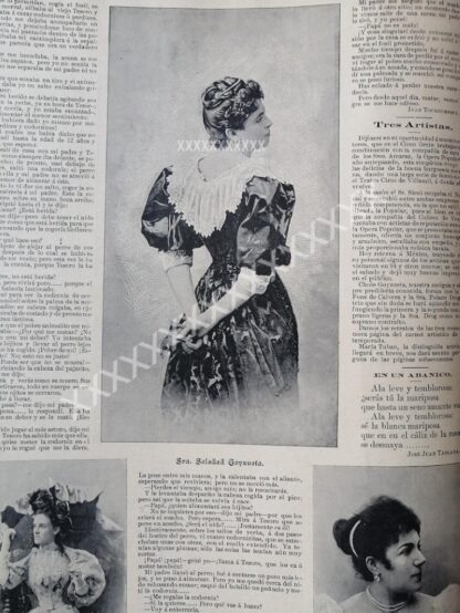 CARTEL ANTIGUO. SOLEDAD GOYZUETA Y OTRAS 1896 FEP