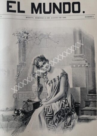 GRABADO - PORTADA ANTIGUA ORIGINAL 1896 ENSUEÑO