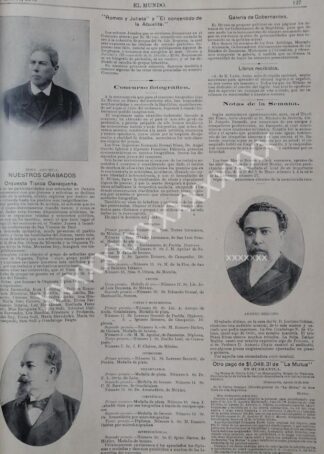 CARTEL ANTIGUO. ARISTEO MERCADO Y OTROS 1896
