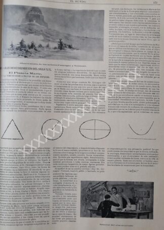 CARTEL ANTIGUO. DESCUBRE ONDAS DE MARTE 1896