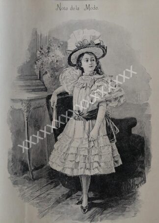GRABADO ANTIGUO DE MODAS. 1896 TRAJE PARA NIÑA