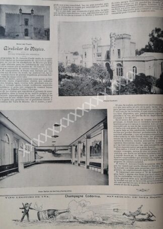 CARTEL ANTIGUO. CASTILLO DE POPOTLA, 1896 ANTONIO CONDE