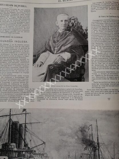 AFICHE ANTIGUO 1896. MUERE OBISPO MELITON VARGAS /PUEBLA - Image 4