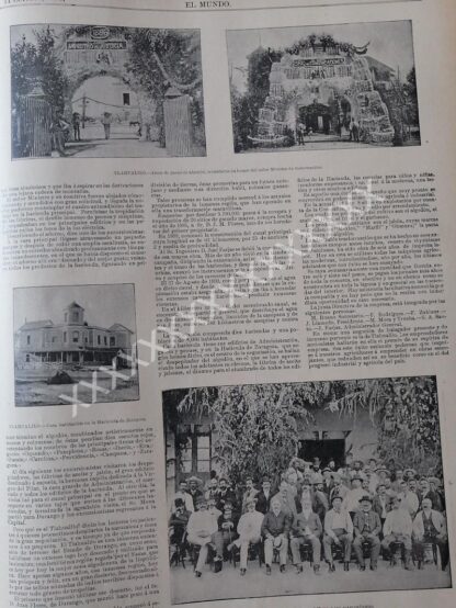 NOTA DE PRENSA ANTIGUA 1896. LUGARES DE TLAHUALILO, DGO - Image 2