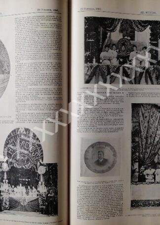 NOTA PRENSA ANTIGUA 1896 KERMESSE PALACIO DE MINERIA