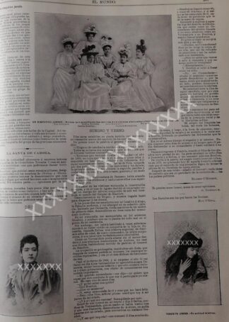 NOTA PRENSA ANTIGUA TERESA URREA 1896