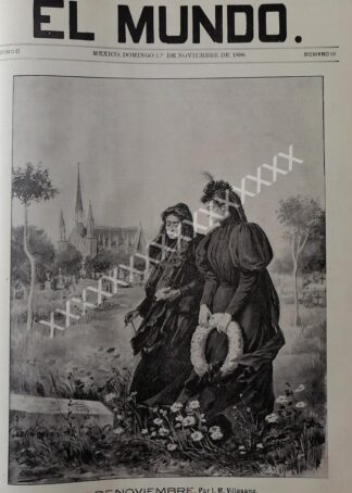 PORTADA ANTIGUA 1896 JOSE Ma. VILLASANA /DIA DE MUERTOS
