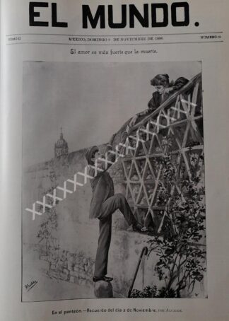 GRABADO. PORTADA ANTIGUA 1896 DE CARLOS ALCALDE. PANTEON