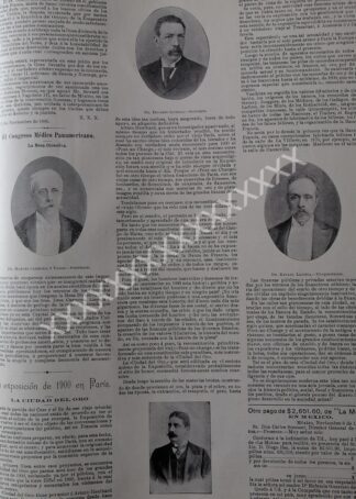 NOTA ANTIGUA. CONGRESO MEDICO PANAMERICANO 1896