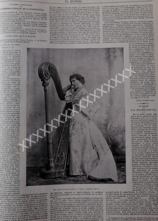 NOTA ANTIGUA. ARGELIA BENTON DE REYNA BARRIOS. 1896